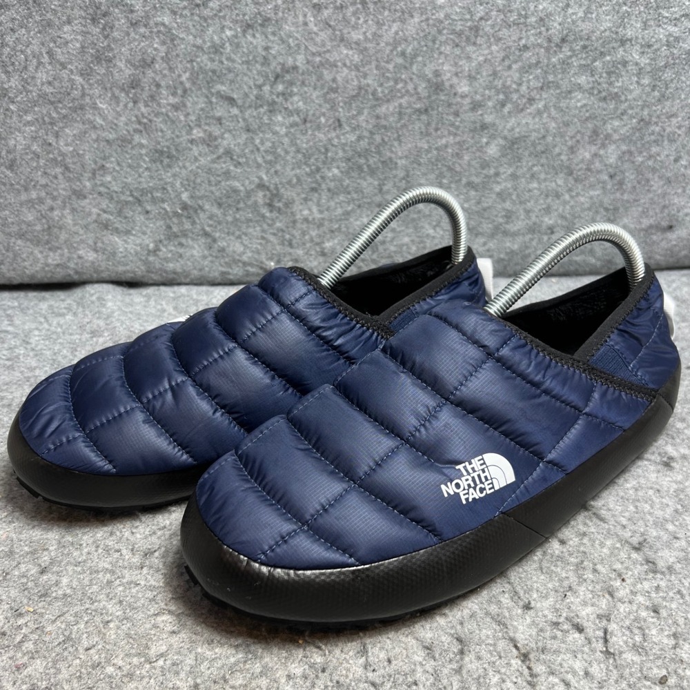 The North Face Mens Thermoball Traction Mule Navy Blue Quilted Slippers Shoes 10